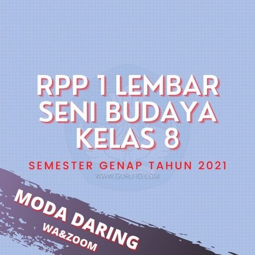 RPP Daring Seni Budaya Kelas 8 Semester 2 Revisi 2021 Modul Ajar