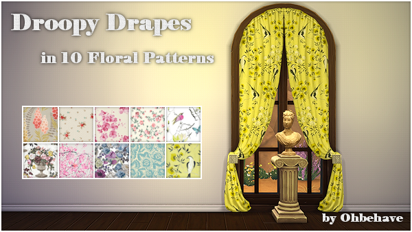 Ohbehave's Junk Trunk: Droopy Drapes Recolors (Sims 4)