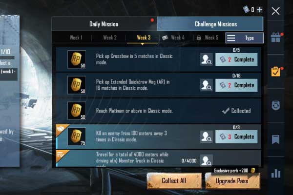 PUBG Mobile Season 16 week 3 Royal Pass Mission Tips and Trick