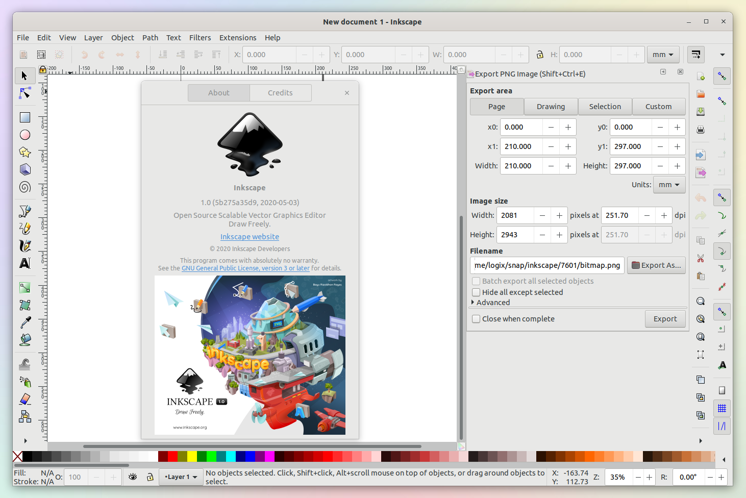 Vector Graphics Editor Inkscape 1.0 Stable Released