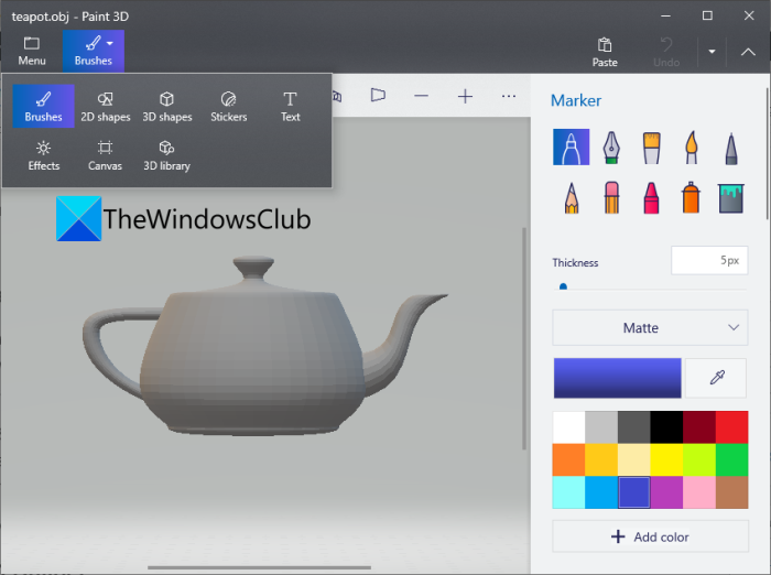 3D OBJ-modellen bewerken in Windows 11/10