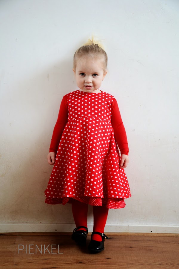 Red Secret Garden Dress, sewn by Pienkel