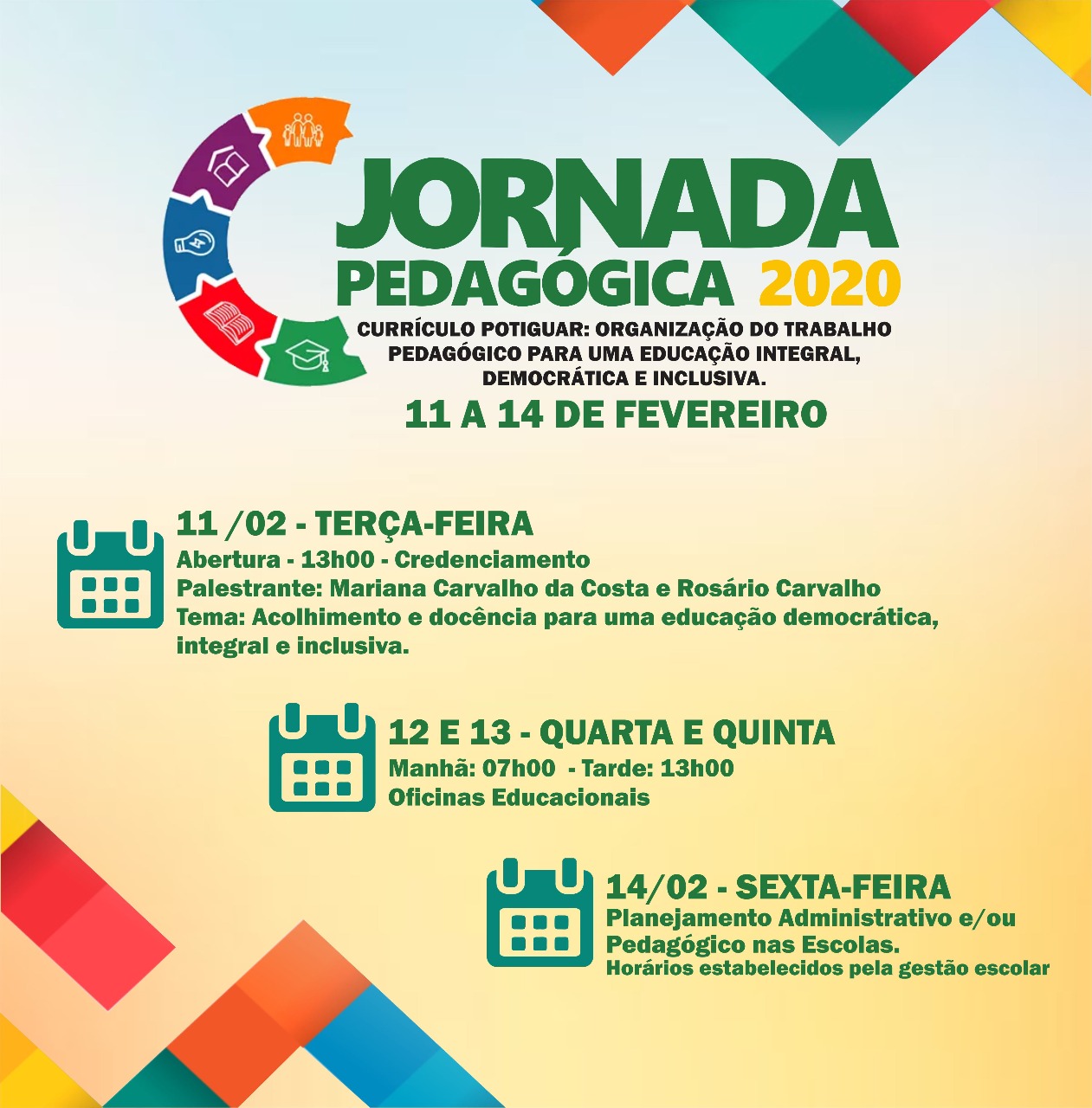 Confira a programação da Jornada Pedagógica 2020 Prefeitura de Monte