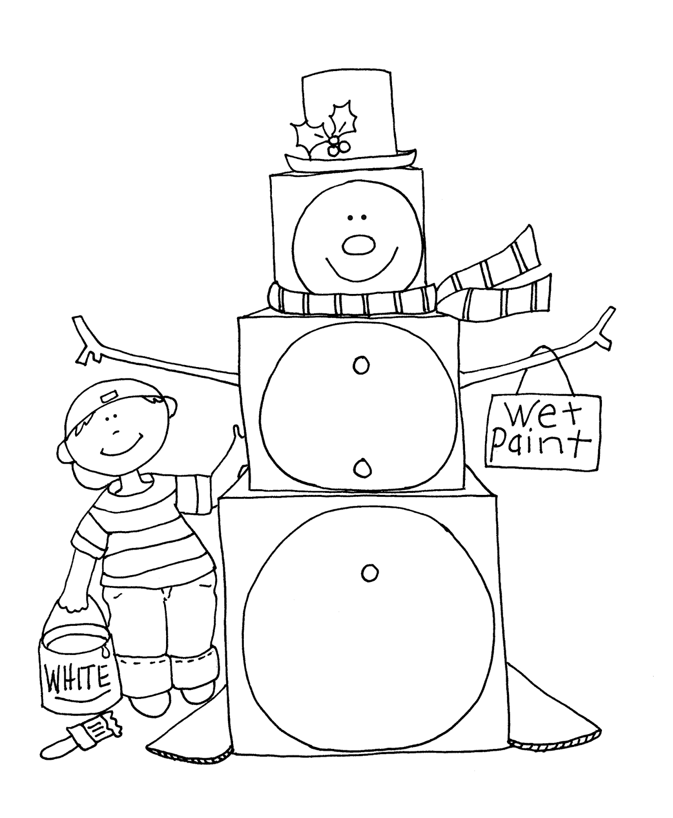 Free Dearie Dolls Digi Stamps Cardboard Box Snowman free-dearie-dolls-digi-stamps-cardboard-box-snowman