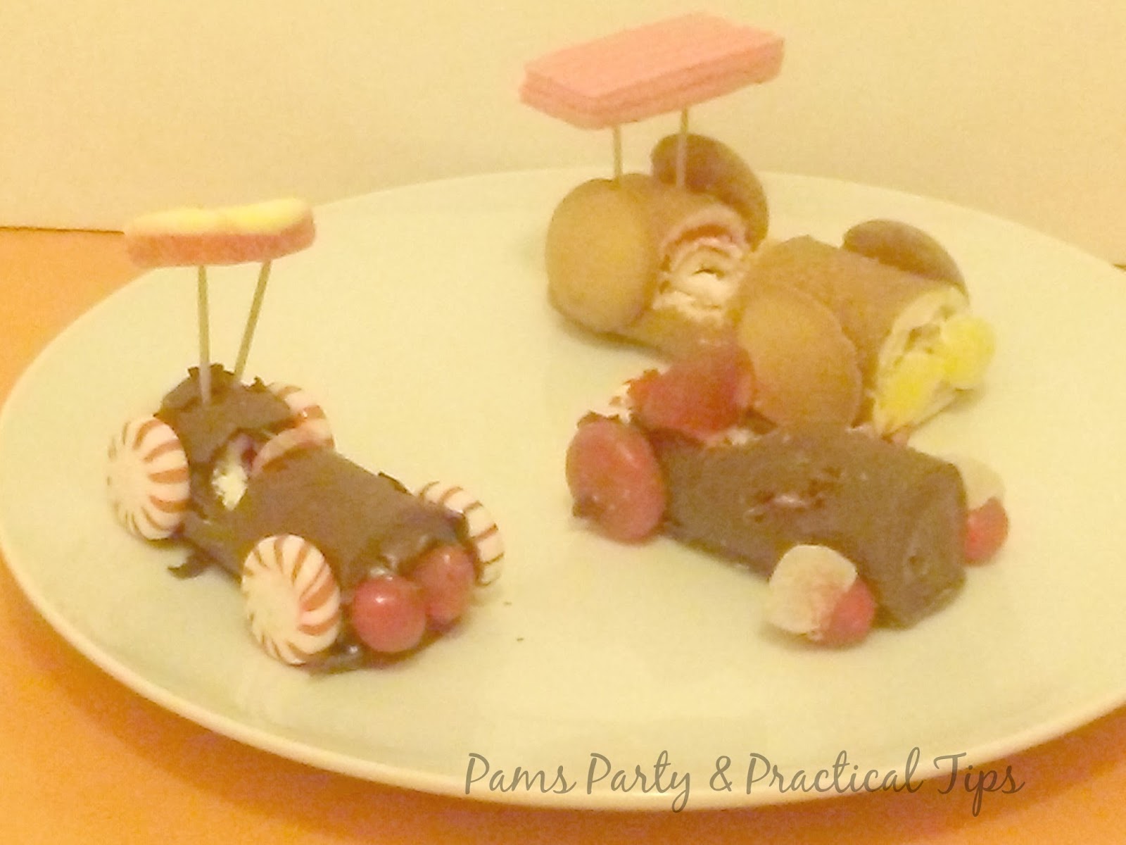 Pams Party & Practical Tips Candy Race Cars