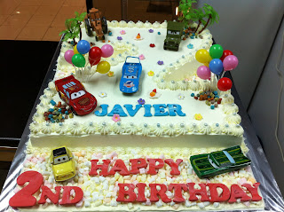 Javier Birthday cake - Mcqueen theme