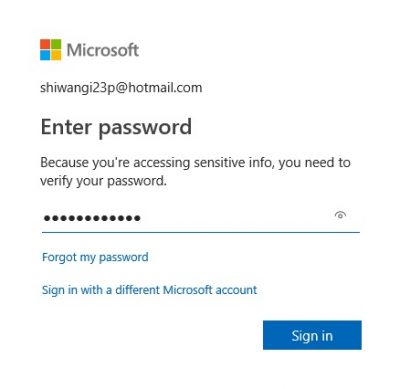 Microsoft 계정에 대한 보안 키 또는 Windows Hello 설정