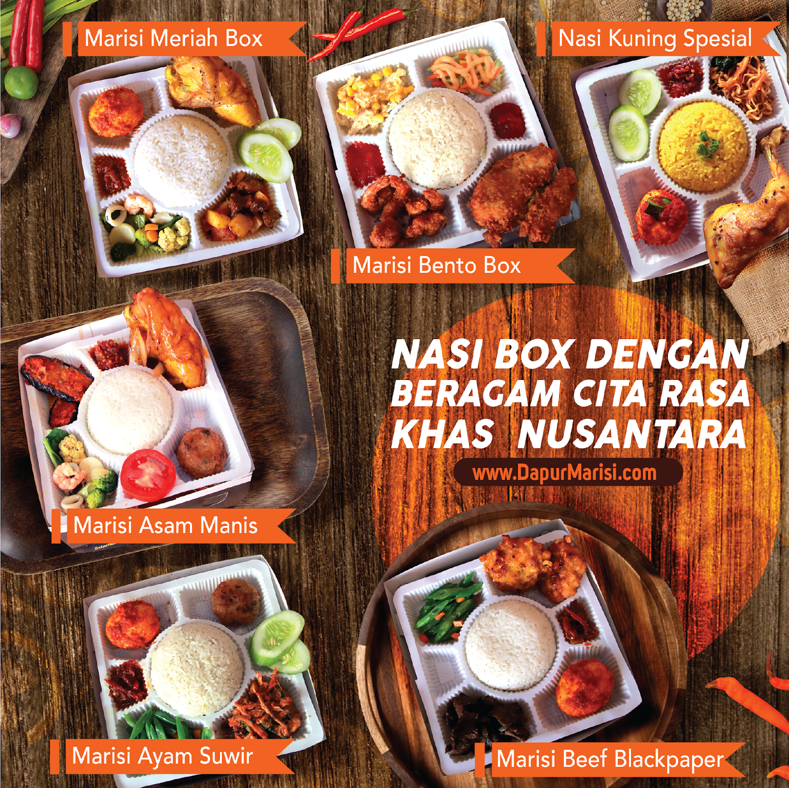 Pesan Nasi Kotak dan Snack Box Khas Nusantara - Delivery Order Dapur