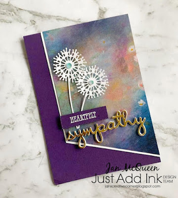 Sympathy card using Stampin Up's Silhouette Scenes and Well Said bundles and created for JAI #507 by Jan McQueen. More info @www.janscreativecorner.blogspot.com
