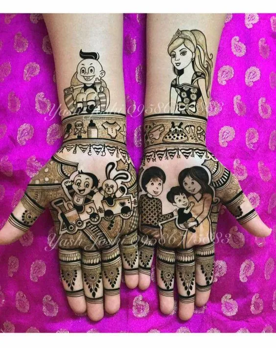 New Mehndi Designs – Beautiful Kids Mehndi Designs # i228