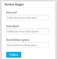 Cara Membuat Widget Cek Ongkos Kirim Untuk Toko Online