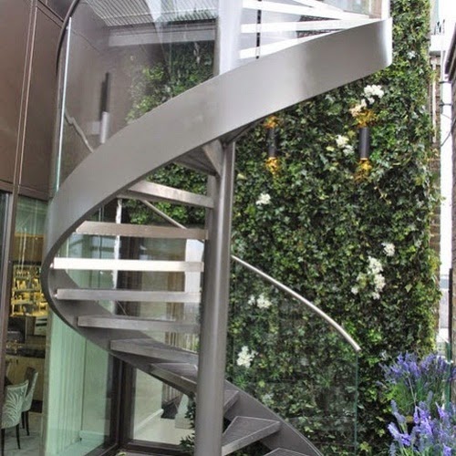 Designs by spiral staircase or spiral metal and wood