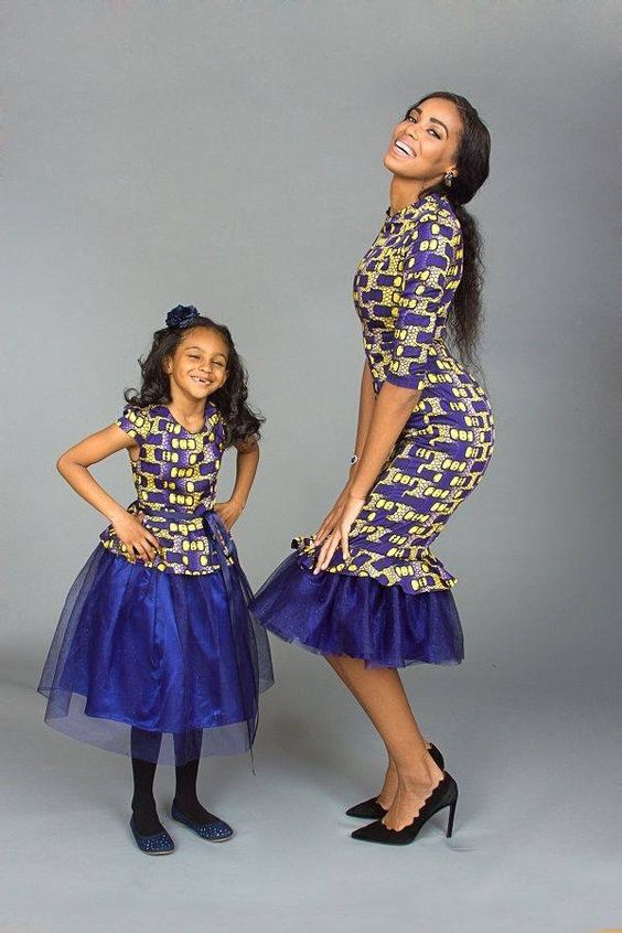 mom and daughter matching ankara outfits