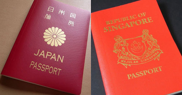 Singapore and Japan tied on 1 most powerful passport