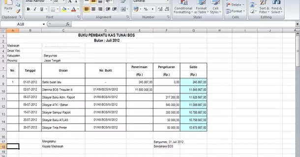 Contoh Spj Laporan Bos Terbaru Format Microsoft Excel Berkas Edukasi
