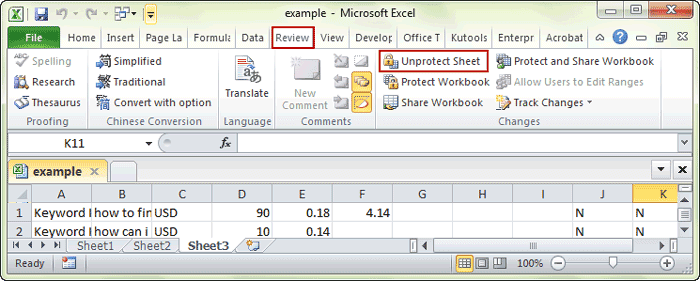 crack excel file protection password