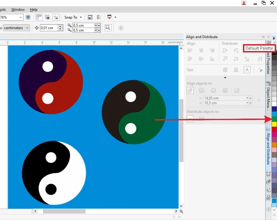 Cara menampilkan banyak warna di coreldraw