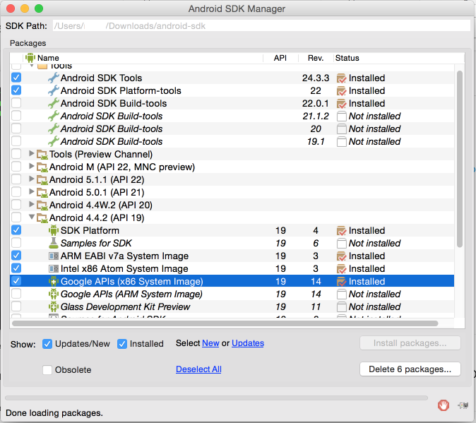 install android sdk on mac mountain lion