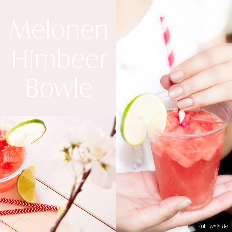 kukuwaja: So schmeckt der Sommer: alkoholfreie Melonen-Himbeer-Bowle