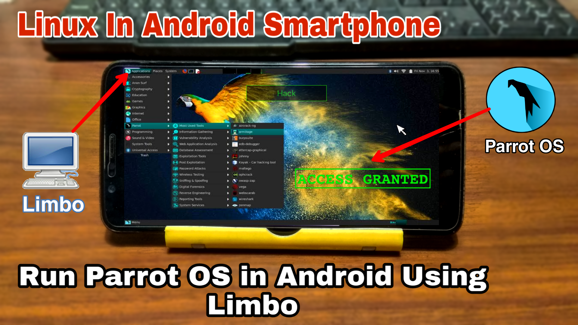 How To Run Parrot Os In Android Phone Using Limbo Pc Emulator