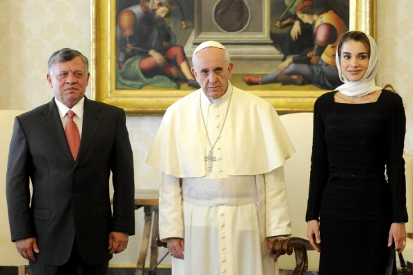 King Abdullah and Queen Rania  Meet The Pope In Vatican City 