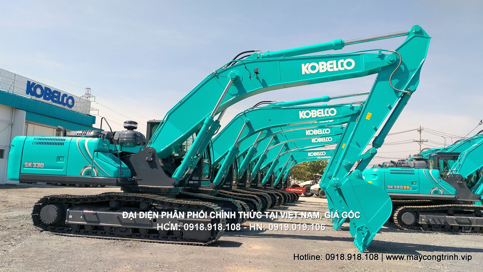 Máy xúc đào Kobelco ( Máy đào, Máy xúc ) SK330-10, gầu 1.6 - 1.9 m3