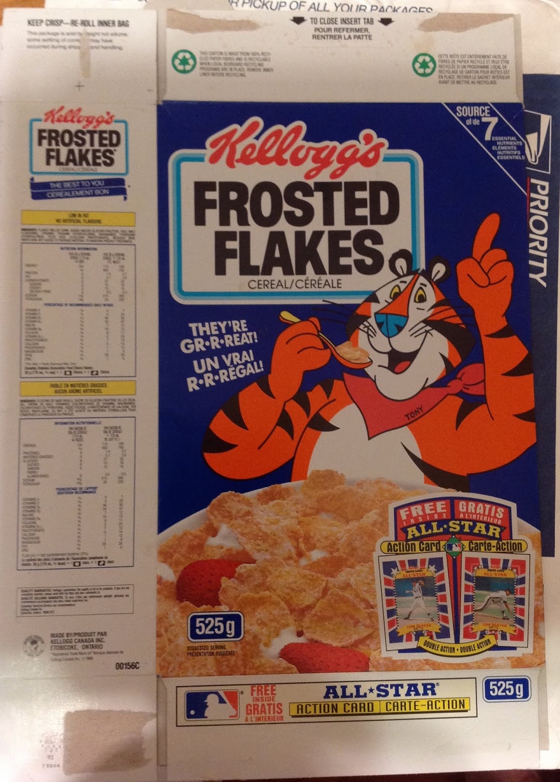 RunFore!Kellogg's Baseball Cards Canadian Cereal Boxes?