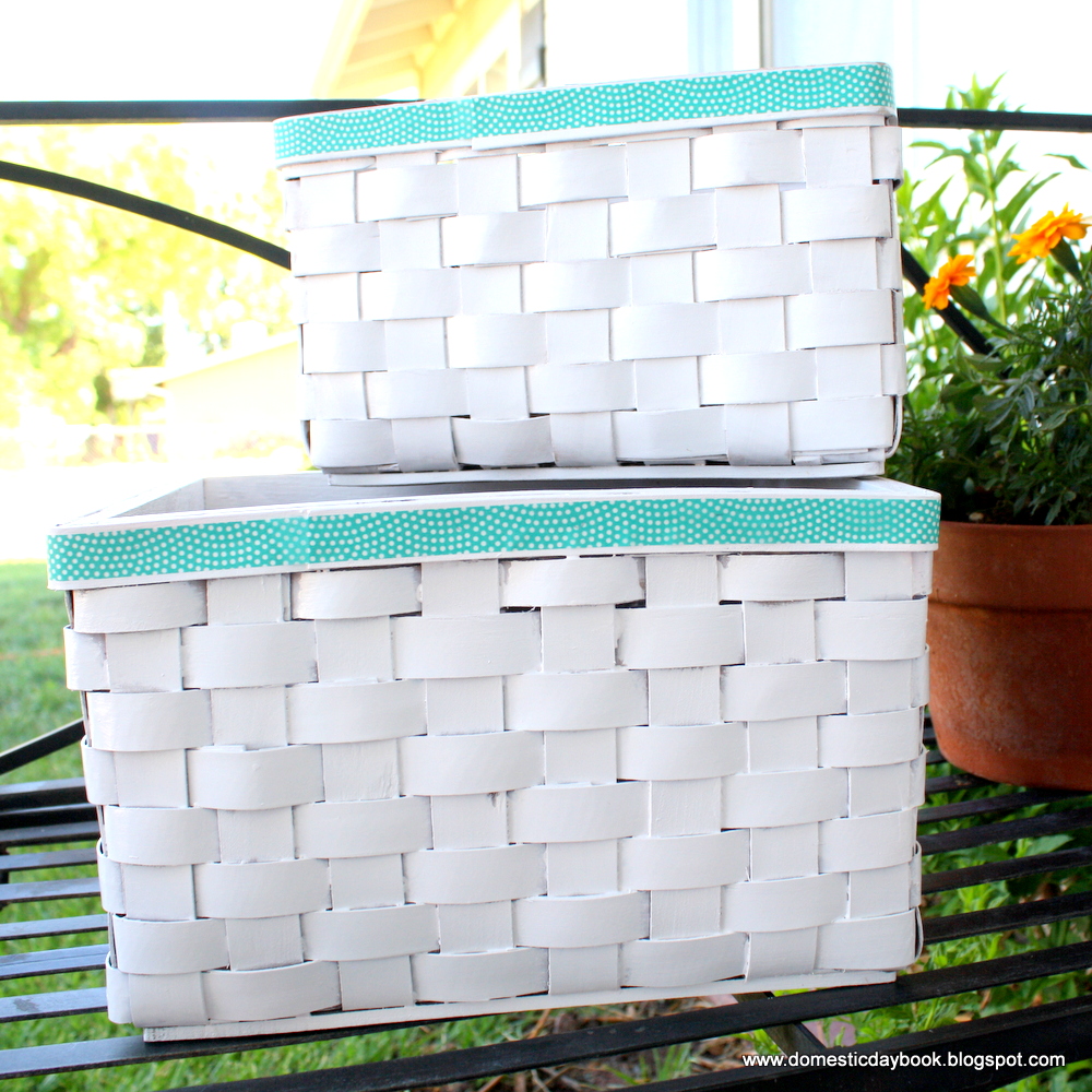 Washi Tape Basket Makeover