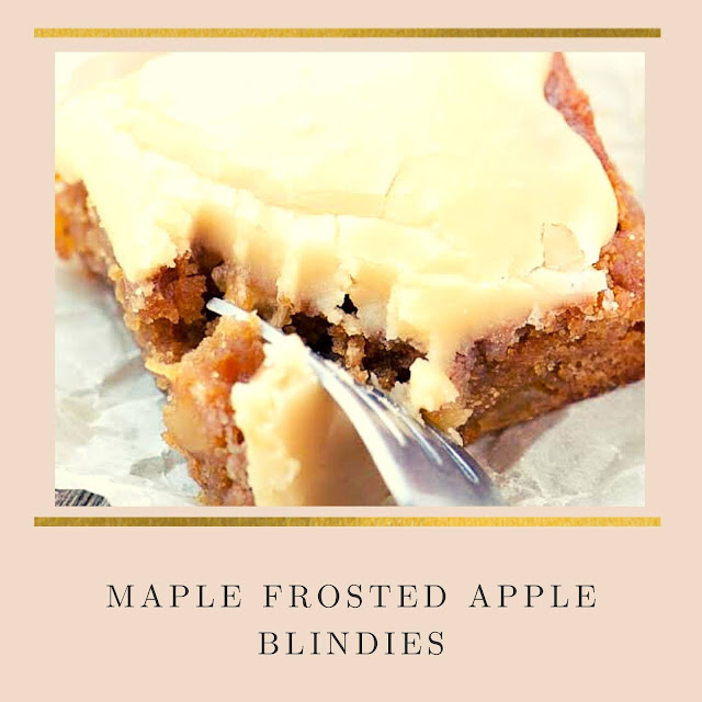 MAPLE FROSTED APPLE BLONDIES