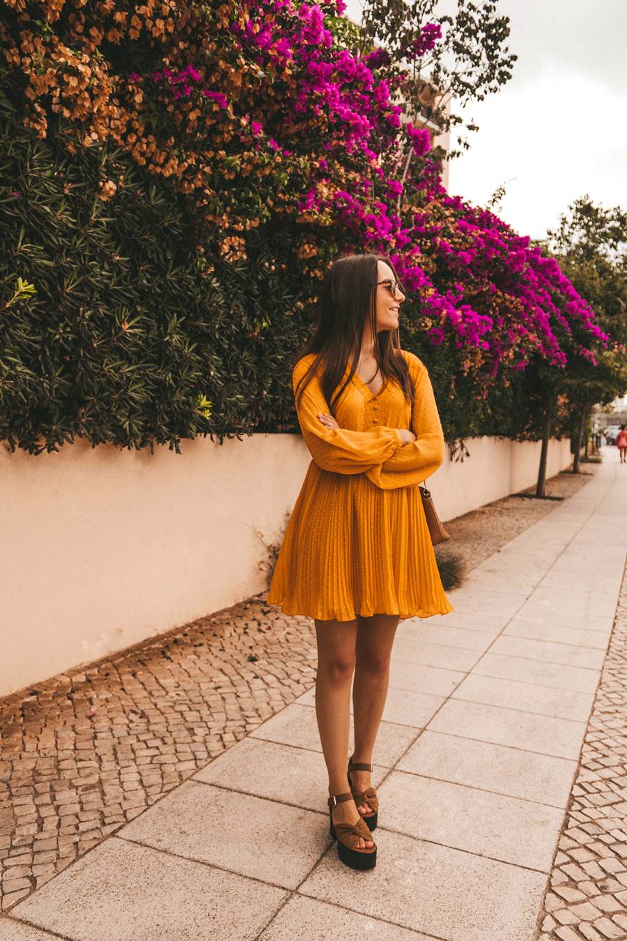 outfit with yellow dress