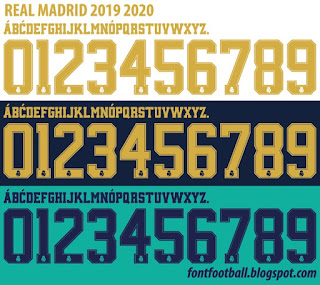 FONT FOOTBALL: Font Vector Real Madrid UCL UEFA 2019 2020 kit