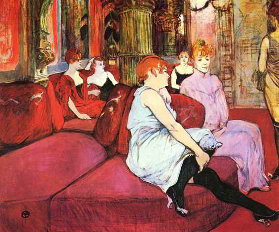Imagen del cuadro La rue des molins, del pintor Toulouse Lautrec