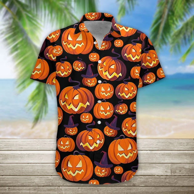 HOT Halloween pumpkin Hawaiian Shirt