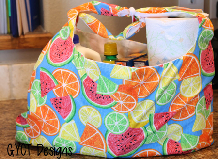 Sewing Pattern Reusable Grocery Bag Reusable Shopping Bag 