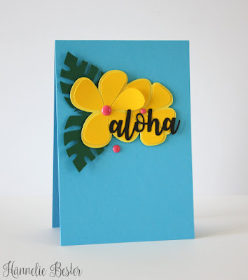 tropical inspired aloha card