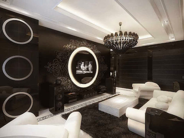 Black and white interior decor