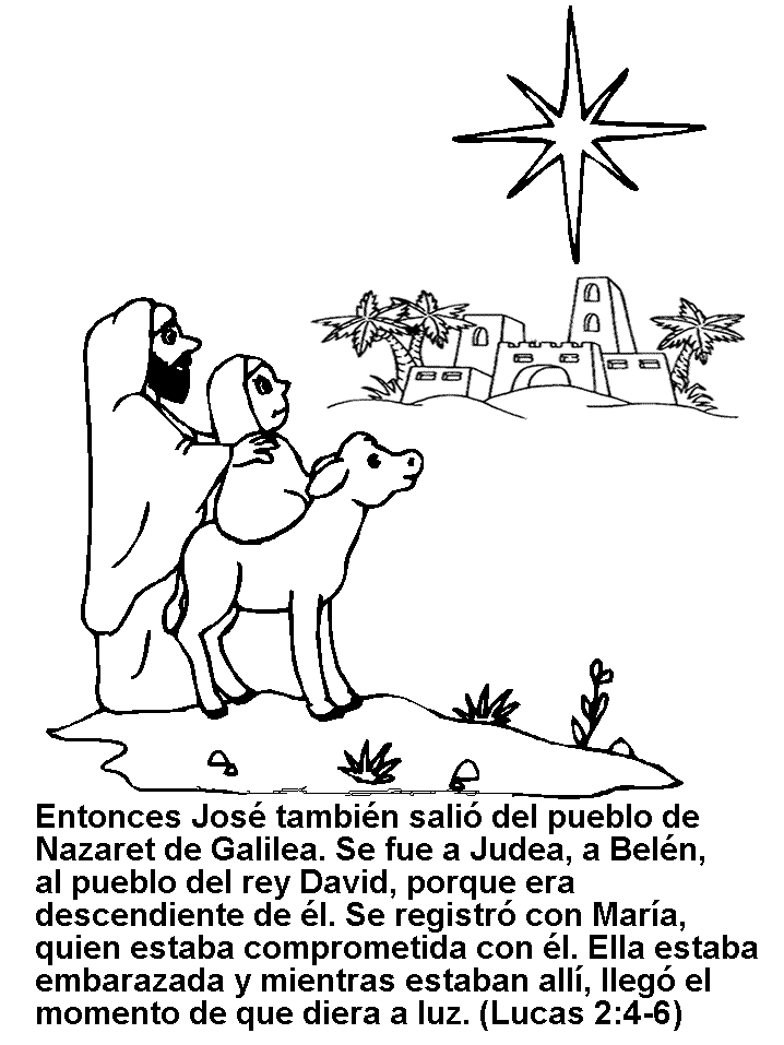 Dibujos de Navidad para colorear ~ Dibujos Cristianos Para Colorear