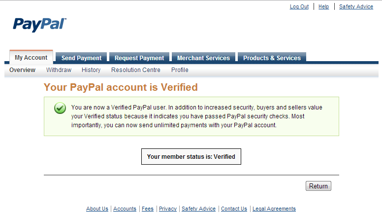 how to verify a paypal account without bank account