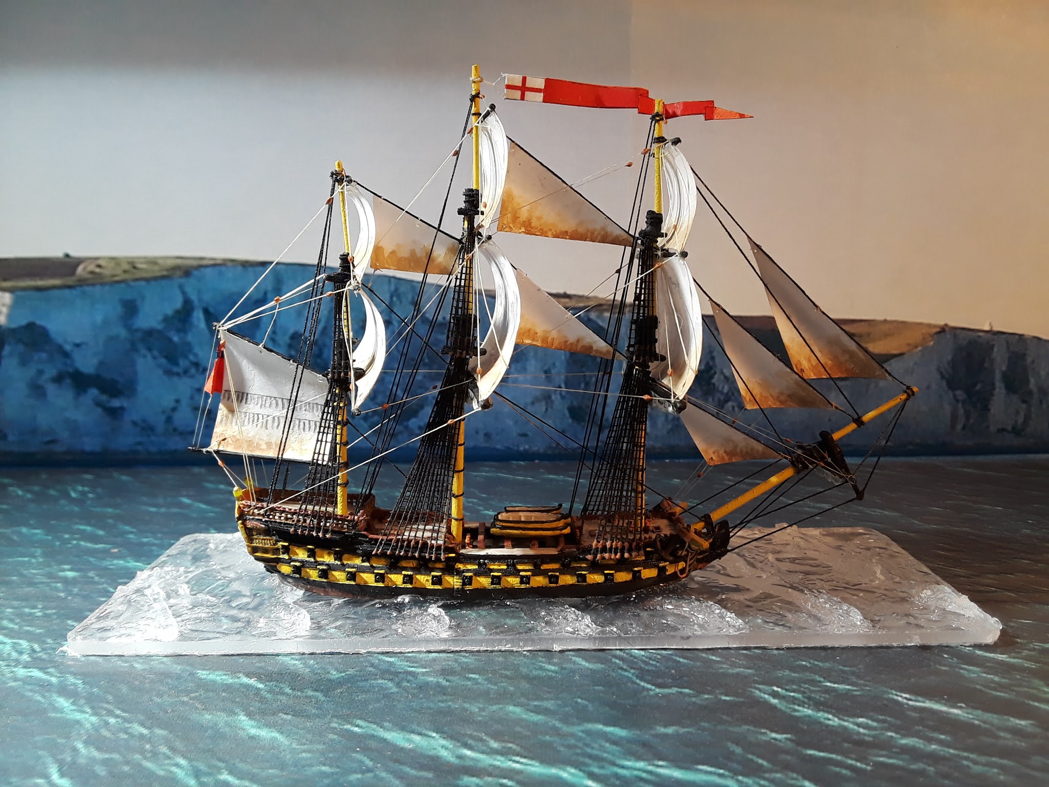 A Miniatures Hobby Room 3D 1/700 Scale HMS Captain 1787