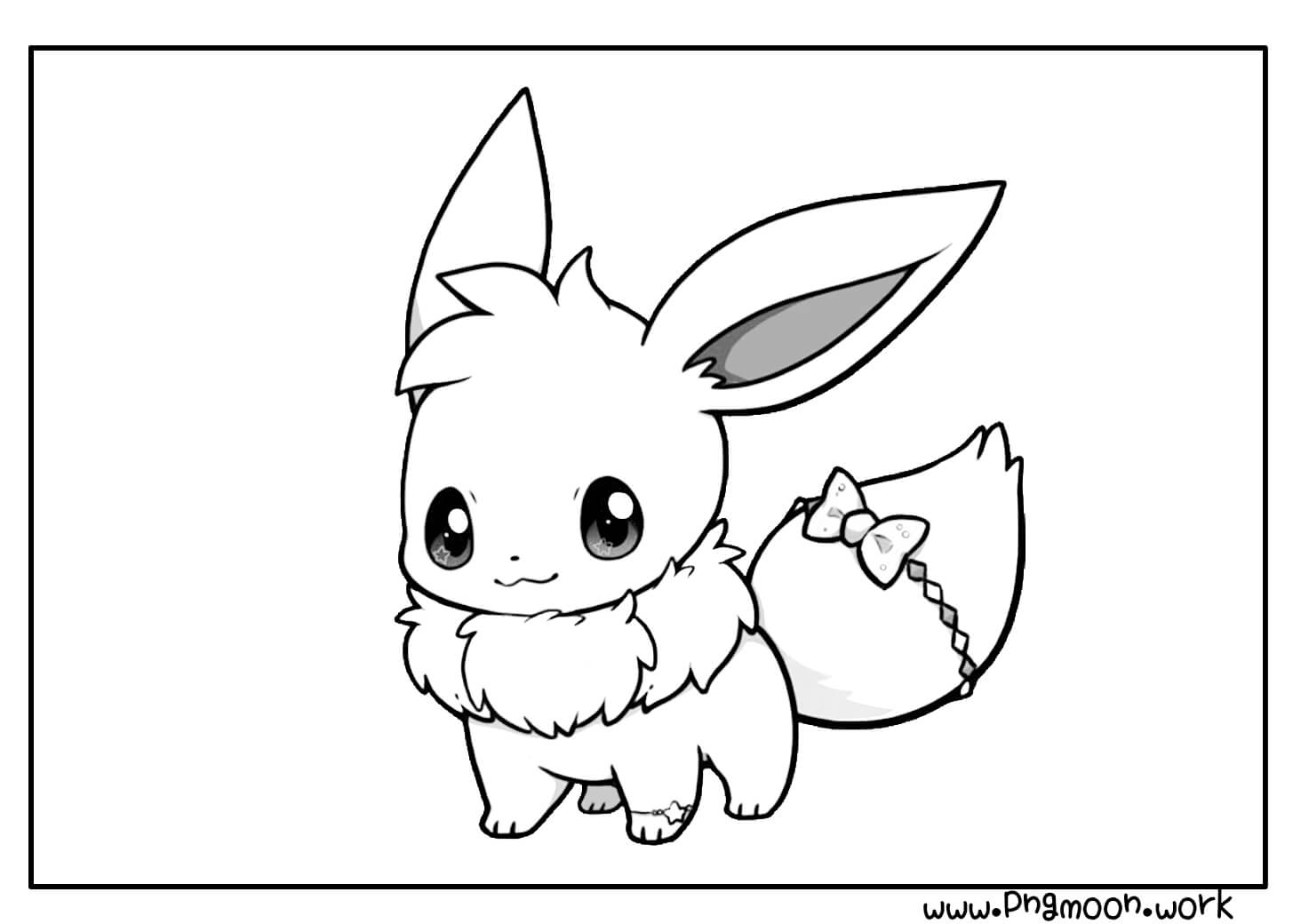 Eevee Pokemon Coloring Pages Pngmoon Png Images Coloring Pages