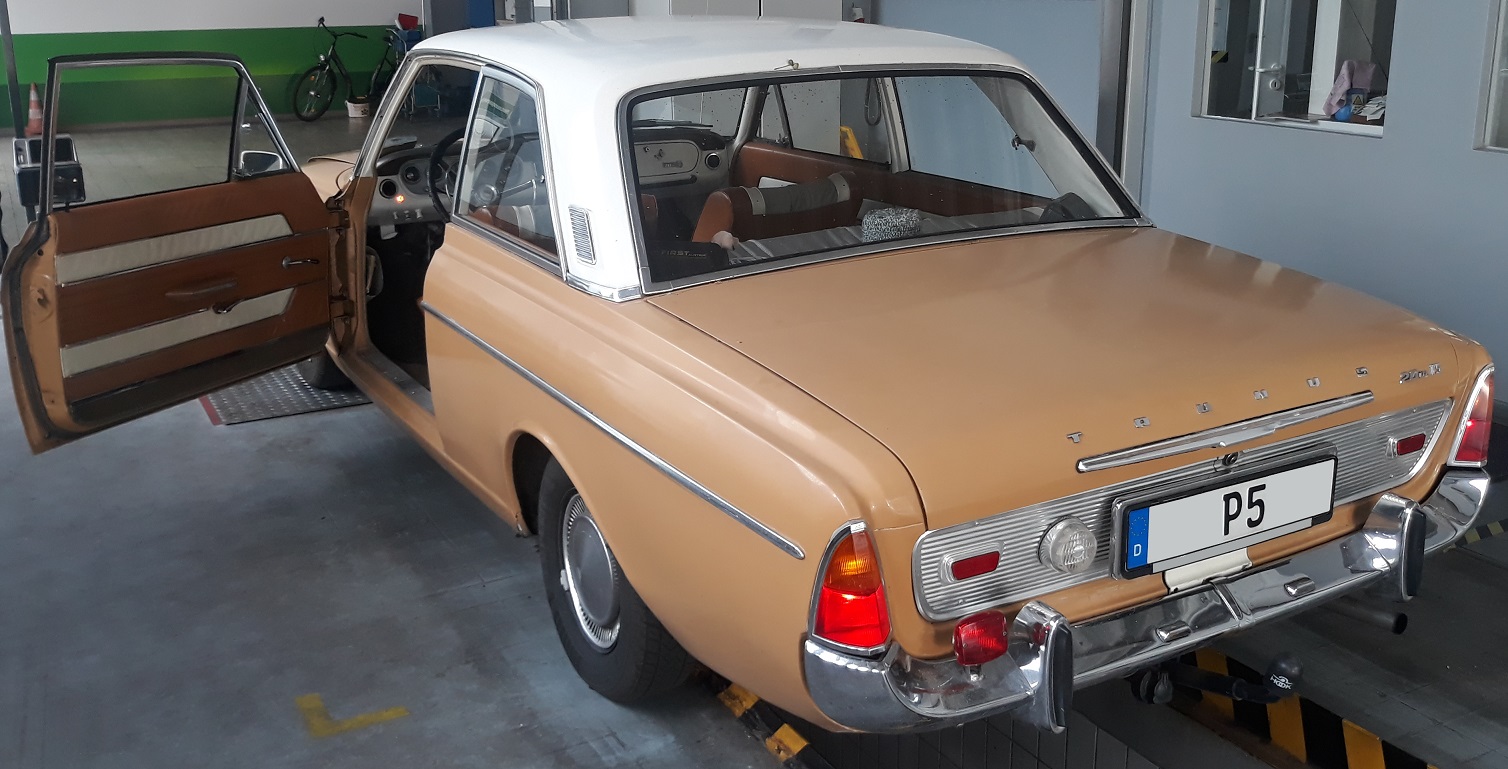 Schlagzeilenkäfer: Im Ford Taunus zum TÜV