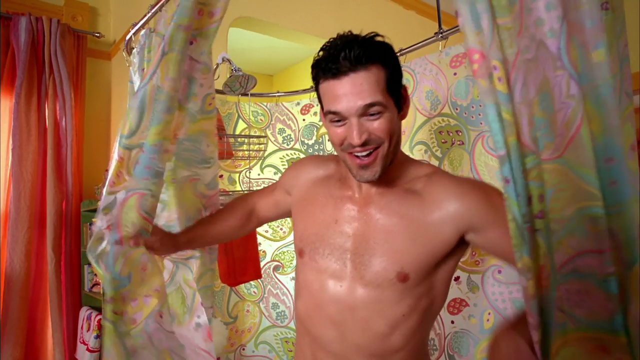 Eddie Cibrian shirtless in Ugly Betty 3-03 "Crimes Of Fashion" .