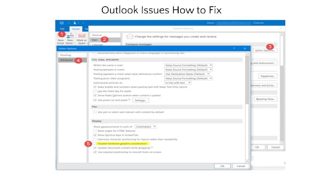 outlook issues how to fix