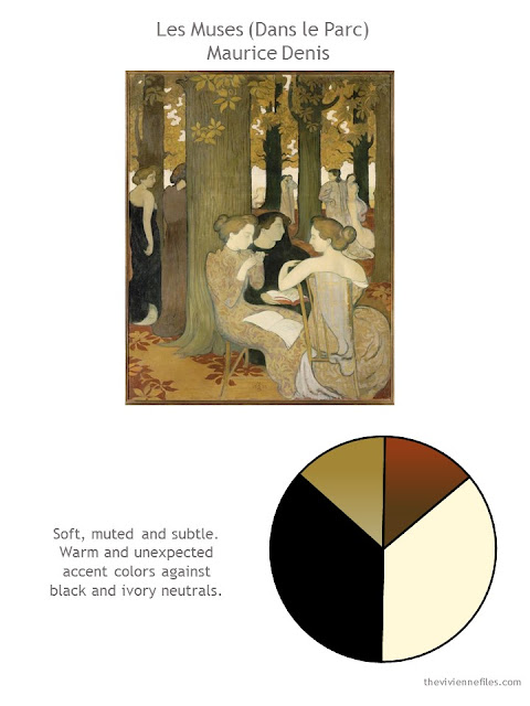 Dans le Parc (Les Muses) by Maurice Denis with style suggestions and color palette Dans le Parc (Les Muses) by Maurice Denis with style suggestions and color palette