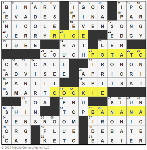 L.A.Times Crossword Corner: Thursday, July 9th 2020 Stella Zawistowski