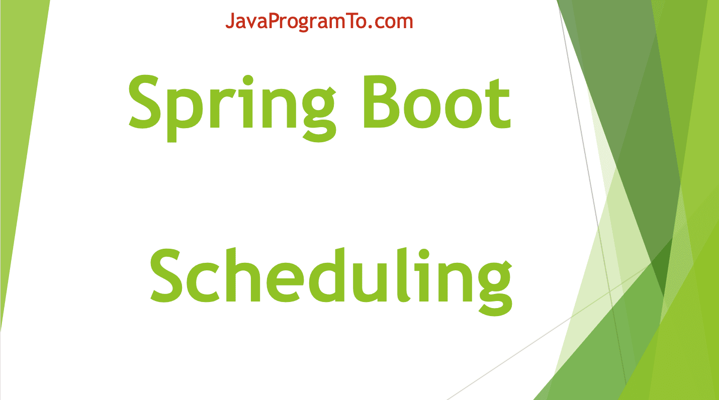 Spring Boot Scheduling Tasks With Scheduled Annotation JavaProgramTo