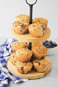 These blueberry streusel muffins are the best muffins you'll ever eat! They have the perfect texture, loads of blueberries, and a buttery streusel.