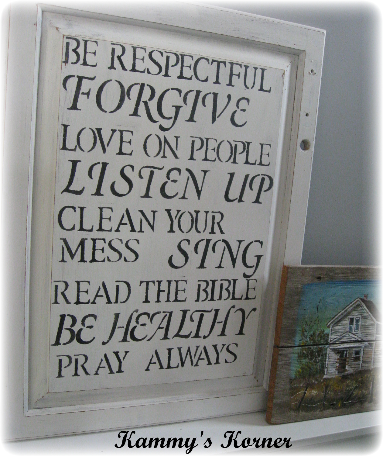 Kammy's Korner House Rules, Chalkboards, and Stencil Art