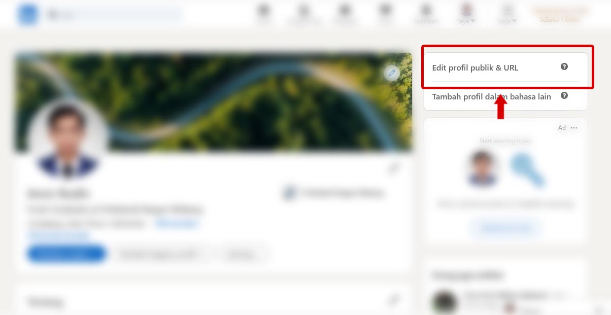 Cara Mengganti atau Custom Alamat URL Profil LinkedIn