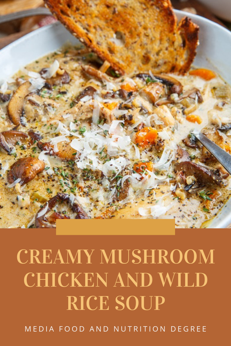 CREAMY MUSHROOM CHICKEN AND WILD RICE SOUP #HEALTHYFOOD #SOUP - Media ...